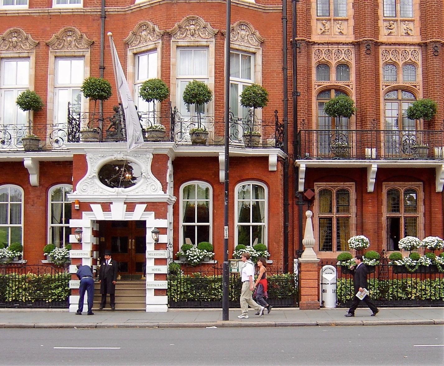Outdoor floral and planting display for a London exterior