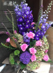 Florist's Choice hand-tied bouquet in warm pink tones thumbnail