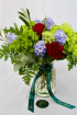 Seasonal Flowers bouquet with green hydrangea and lavender-blue flowers thumbnail